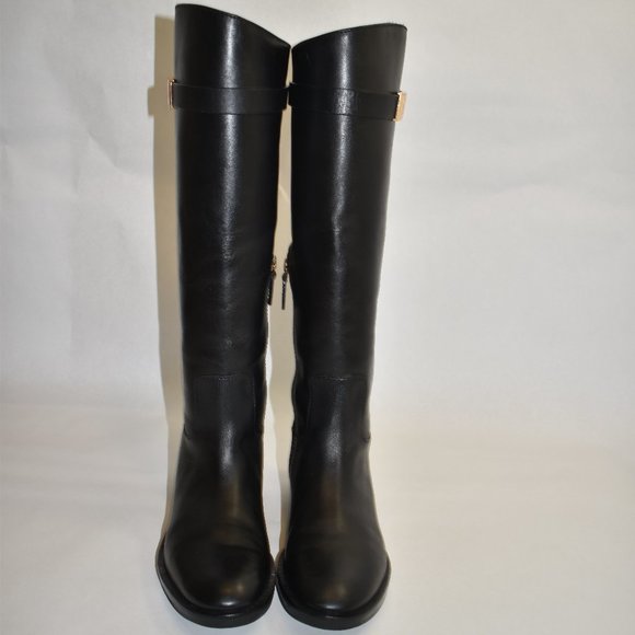Tory Burch T-HARDWARE RIDING BOOT Black Size 6 M - Picture 8 of 9